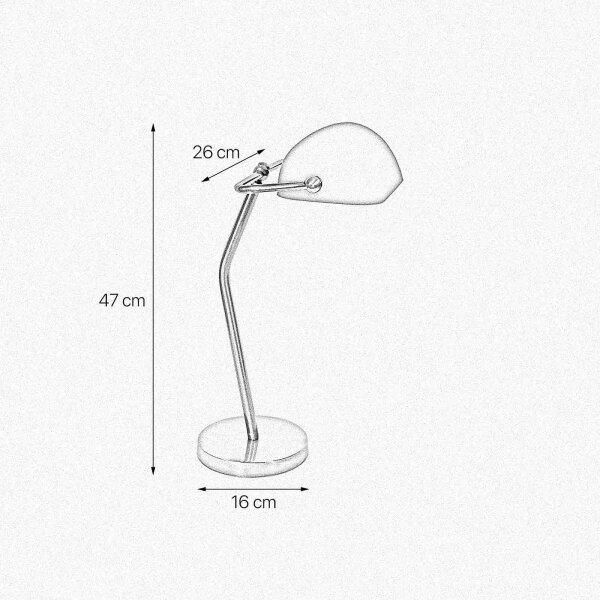 Lampe de banquier Vert Bronze H : 47 cm Laiton Verre massif