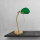 Lampe de banquier Vert Bronze H : 47 cm Laiton Verre massif