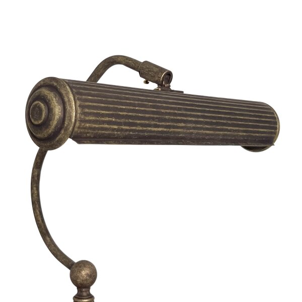 Lampe à piano laiton H : 31,5 cm pivotant en bronze antique