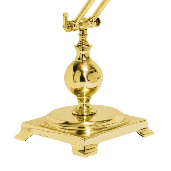 Lampe de banquier laiton poli E14 H : 43 cm Art Nouveau