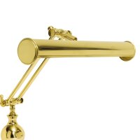 Lampe de banquier laiton poli E14 H : 43 cm Art Nouveau