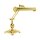 Lampe de banquier laiton poli E14 H : 43 cm Art Nouveau