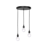 Suspension Ø 40 cm 3-flamme E27 noir mat...