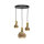 Lampe à suspendre 3 flammes noir laiton fer Ø 40 cm pour E27