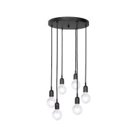 Pendelleuchte Messing Eisen Ø 40 cm 6-flammig E27...