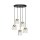 Pendelleuchte Ø 45 cm Messing Eisen Glas E27 verstellbar