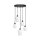 Pendelleuchte Schwarz Weiß Ø 45 cm Messing Eisen Glas 5x E27