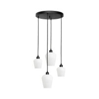 Hängelampe rund D: 49,5 cm Glas Messing Eisen...