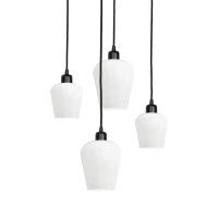 Hängelampe rund D: 49,5 cm Glas Messing Eisen...