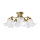 Projecteur de plafond 5 flammes E14 en bronze clair brillant blanc