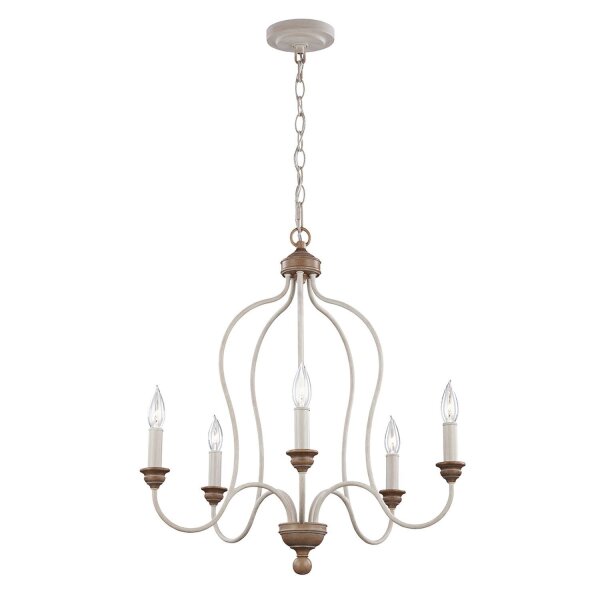 Lustre CANDELA 8 Shabby 5xE14 raccourcissable Lampe