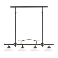 Plafonnier laiton verre E27 L : 95 cm r&eacute;glable en...