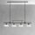 Plafonnier laiton verre E27 L : 95 cm réglable en hauteur