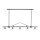 Plafonnier ajustable laiton verre E27 L : 140 cm grand