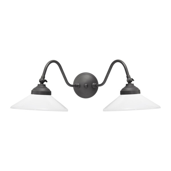 Applique rustique SOFIA laiton verre 2 flammes orientable