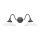 Applique rustique SOFIA laiton verre 2 flammes orientable