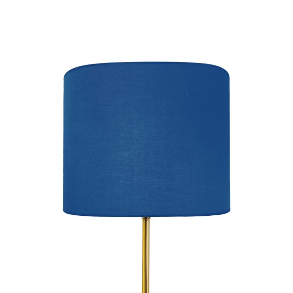 Stehleuchte Stoff Messing 161,5 cm E27 Blau Wohnzimmer
