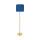 Stehleuchte Stoff Messing 161,5 cm E27 Blau Wohnzimmer