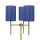 Stehleuchte Messing Stoff Blau 3-flammig 153,5 cm klein