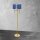 Stehleuchte Messing Stoff Blau 3-flammig 153,5 cm klein