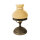 Lampe de table verre laiton 23,5 cm en bronze crème antique E14