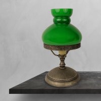 Lampe de table vert bronze antique H : 23,5 cm petit...