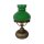 Tischleuchte Glas Messing 24,5 cm in Bronze Antik Grün