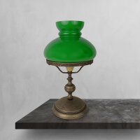 Lampe de table 39 cm Art Nouveau verre laiton en bronze...