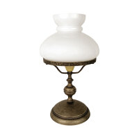 Tischleuchte Jugendstil 39 cm Glas Messing in Bronze...