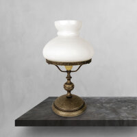 Tischleuchte Jugendstil 39 cm Glas Messing in Bronze...