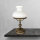 Lampe de table Art Nouveau 39 cm verre laiton en bronze blanc antique