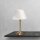 Lampe de table tissu laiton 32,5 cm en bronze blanc E14