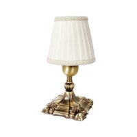 Lampe de table en bronze clair blanc E14 20,5 cm laiton...