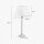 Tischlampe Messing Stoff 56 cm in Bronze Antik Weiß E27