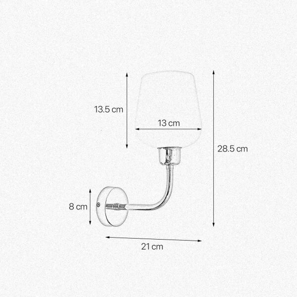 Applique salle de bain H : 28,5 cm laiton verre E27 TALIS