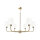 Lustre verre laiton Ø 81 cm 6x E27 réglable