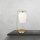 Lampe de table laiton verre 46 cm E27 en bronze clair blanc