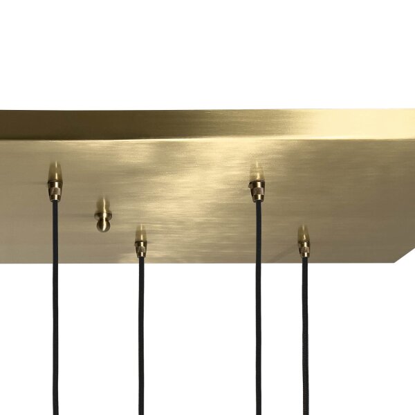 Hängeleuchte Messing B: 80 cm in Bronze hell 6x E27 massiv