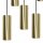 Hängeleuchte Messing B: 80 cm in Bronze hell 6x E27 massiv