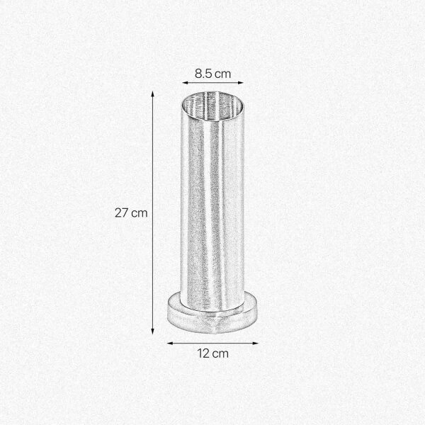 Lampe de table laiton massif H : 27 cm Ø 8,5 cm étroit petit