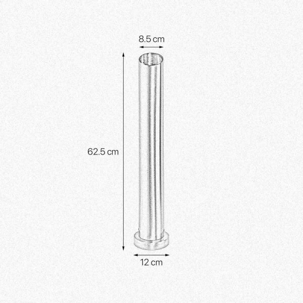 Tischlampe Messing massiv 62,5 cm hoch Ø 8,5 cm schmal E27