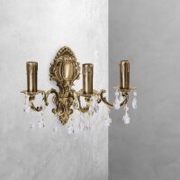 Wandleuchte in Bronze hell 3-flammig E14 Messing Jugendstil