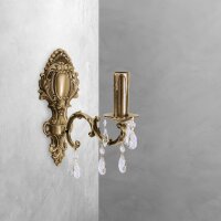 Applique murale laiton cristal H : 29 cm E14 massif en...