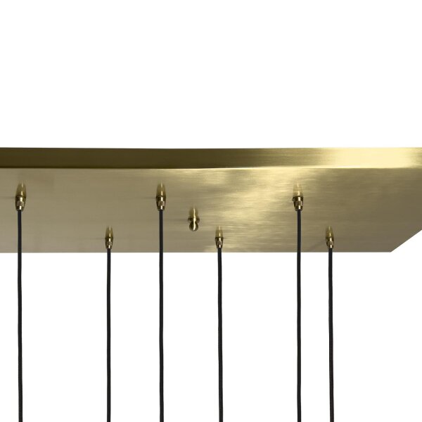 Hängeleuchte Messing massiv B: 80 cm in Bronze hell 6x E27