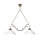 Pendelleuchte 2-flammig B: 83,5 cm Keramik Messing E27
