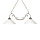 Pendelleuchte 2-flammig B: 83,5 cm Keramik Messing E27