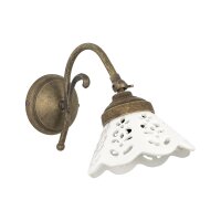 Applique c&eacute;ramique laiton H : 15,5 cm orientable E14