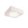 Plafonnier bois verre L : 27,5 cm carr&eacute; blanc