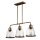 Pendelleuchte BABKA Messing 3-flmg k&uuml;rzbar Lampe