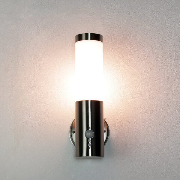 Außenlampe mit Bewegungssensor Edelstahl IP44